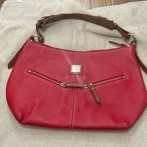 Dooney and Bourke red hobo handbag